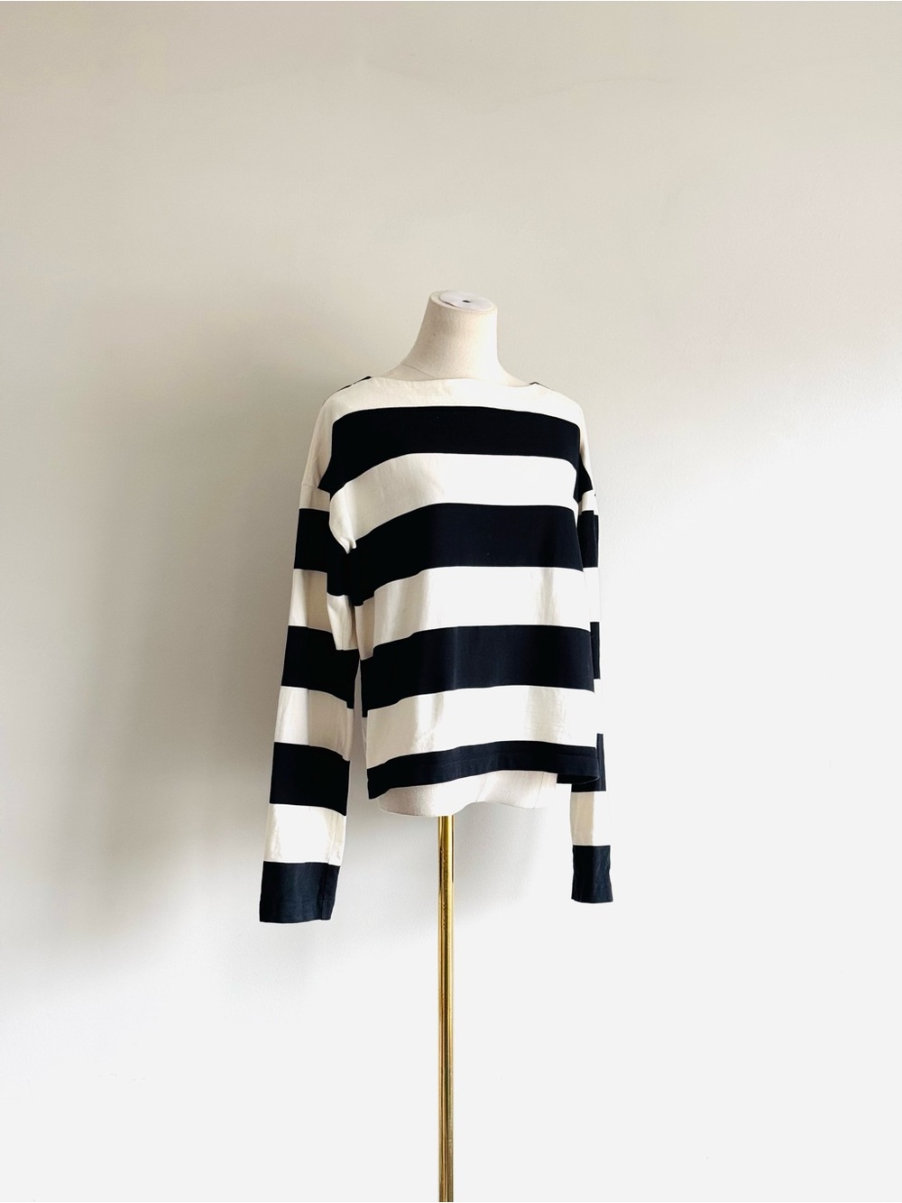 Goop G. label by Gwyneth Paltrow Black & White Breton Striped Boatneck top